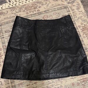 Free People Black Mini Skirt